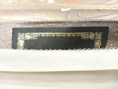 平和屋着物◎六通柄袋帯　唐織　鳳凰花文　金糸　正絹　逸品　CABC1715nb