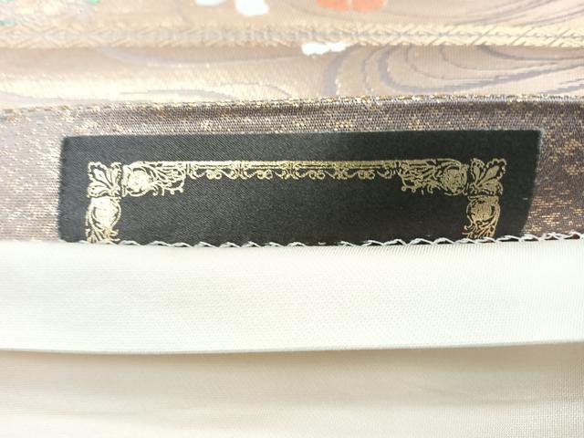 平和屋着物◎六通柄袋帯　唐織　鳳凰花文　金糸　正絹　逸品　CABC1715nb