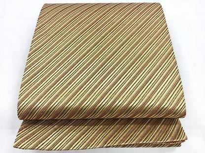 平和屋着物◎全通柄袋帯 斜線文 金糸 正絹 逸品 CABC1799nb