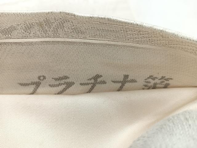 平和屋着物◎太鼓柄袋帯 扇面取り三十六歌仙図 プラチナ箔 正絹 逸品 CABC1808nb