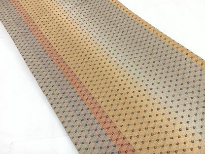平和屋着物◎両面 六通柄袋帯 菱文 金銀糸 正絹 逸品 CABC1829nb