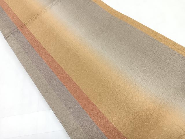 平和屋着物◎両面 六通柄袋帯 菱文 金銀糸 正絹 逸品 CABC1829nb