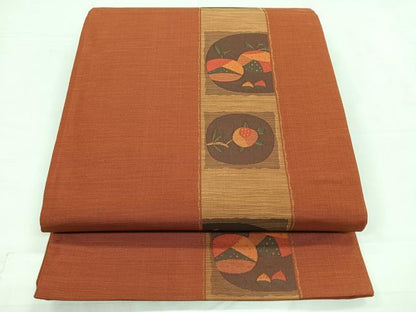 平和屋着物◎六通柄袋帯 紹巴 古今絵巻 正絹 逸品 CABC1843nb