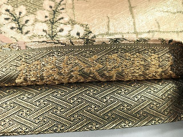平和屋着物◎佐賀錦 六通柄袋帯 唐織 鳳凰花文 金糸 正絹 逸品 CABC1854nb