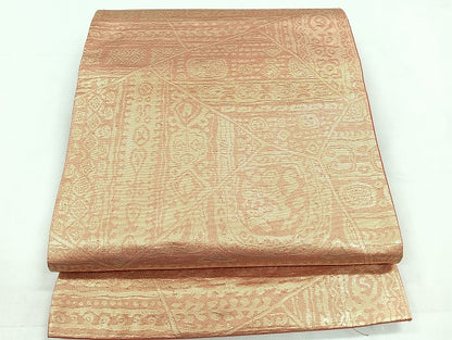 平和屋着物◎六通柄袋帯 壁画文様 正絹 逸品 CABC1871nb