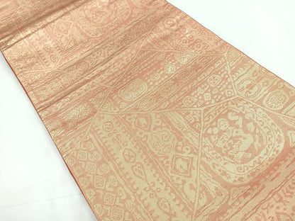 平和屋着物◎六通柄袋帯 壁画文様 正絹 逸品 CABC1871nb