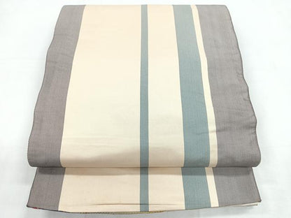 平和屋着物◎両面 六通柄袋帯 梅 松 金銀糸 正絹 逸品 CABC1872nb