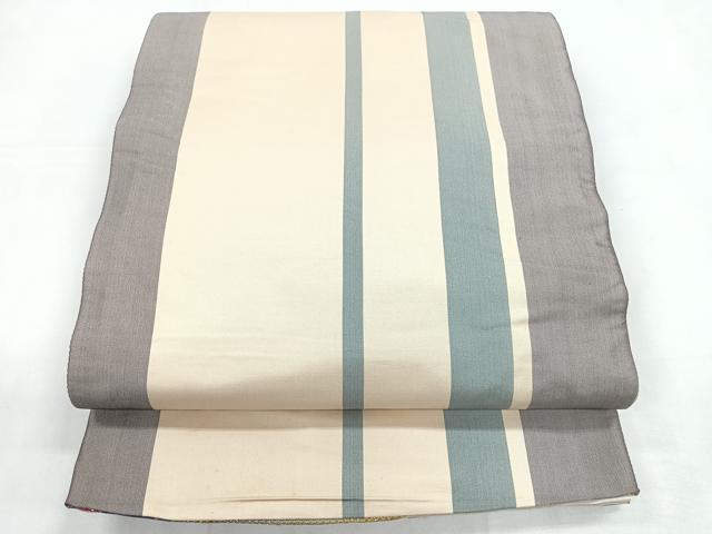 平和屋着物◎両面 六通柄袋帯 梅 松 金銀糸 正絹 逸品 CABC1872nb