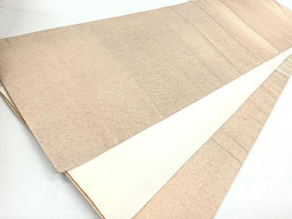 平和屋着物◎全通柄袋帯 霞文 金糸 正絹 逸品 CABC1878nb