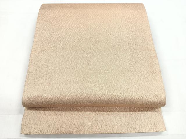 平和屋着物◎全通柄袋帯 霞文 金糸 正絹 逸品 CABC1878nb