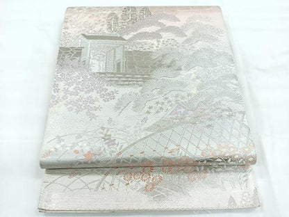 平和屋着物◎六通柄袋帯 大原の里 二重箔錦 正絹 逸品 CABC1901nb