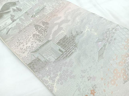 平和屋着物◎六通柄袋帯 大原の里 二重箔錦 正絹 逸品 CABC1901nb