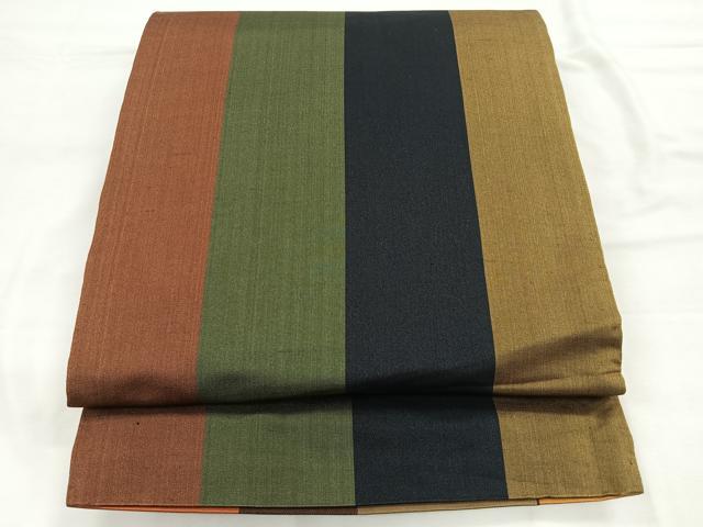 平和屋着物◎両面 六通柄袋帯 唐織 短冊花文 正絹 逸品 CABC1907nb