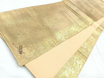 平和屋着物◎太鼓柄袋帯 花鼓 引箔 正絹 逸品 CABC1909nb