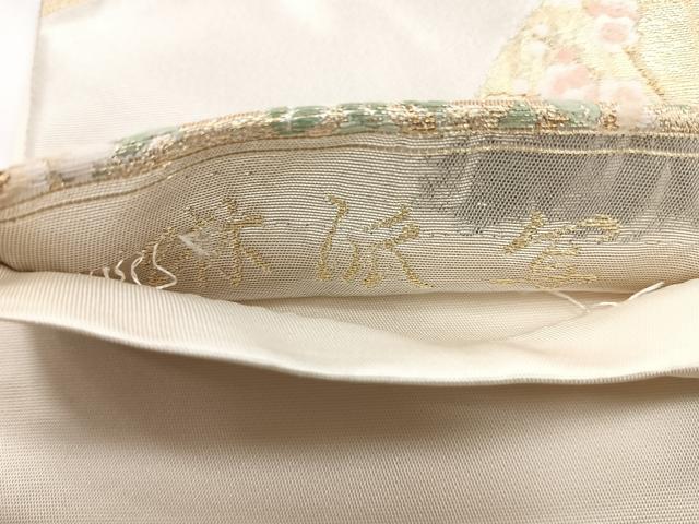 平和屋着物◎六通柄袋帯 創作 笹岡秀水 琳派写 金銀糸 正絹 逸品 CABC1911nb