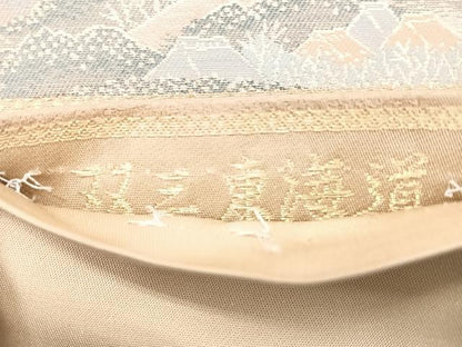 平和屋着物◎六通柄袋帯 双三東海道 金糸 正絹 逸品 CABC1914nb