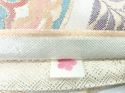 平和屋着物◎佐賀錦　六通柄袋帯　慶長　金銀糸　正絹　逸品　CABC1928nb