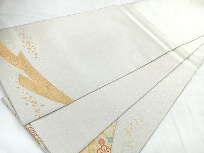 平和屋着物◎太鼓柄袋帯　綴れ　鳳凰花文　金銀糸　正絹　逸品　CABC1930nb