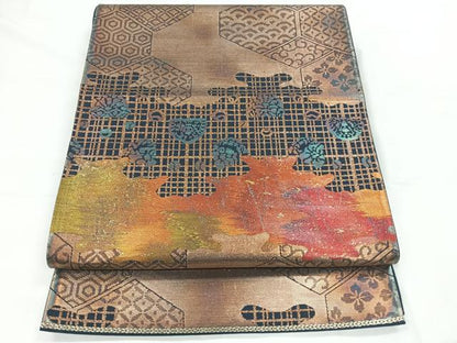 平和屋着物◎六通柄袋帯 吉祥文 正絹 逸品 CABC1937nb