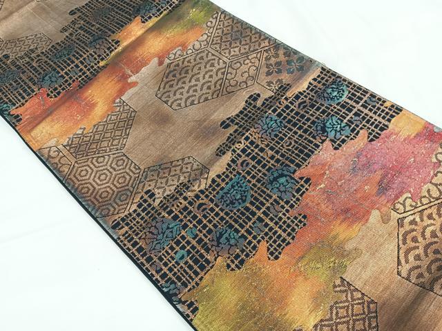 平和屋着物◎六通柄袋帯 吉祥文 正絹 逸品 CABC1937nb
