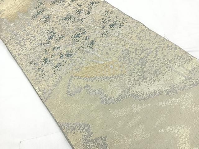 平和屋着物◎六通柄袋帯 京名所 光悦寺 銀糸 正絹 逸品 CABC1986nb