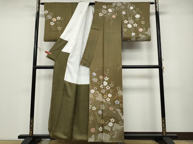 平和屋着物●訪問着　辻が花　絞り　金彩　正絹　逸品　CABC2001ut