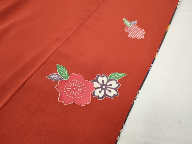 平和屋着物●江戸紅型　五味桂子　振袖　型染め　天井花丸文　鬼しぼ縮緬　正絹　逸品　CABC2002ut