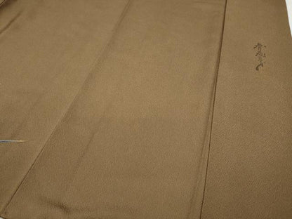 平和屋着物●染色作家　斉藤三才　訪問着　舞蝶文　暈し染め　金彩　正絹　逸品　CABC2006ut