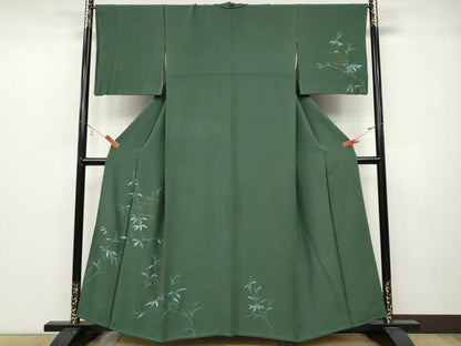 平和屋着物●訪問着　枝葉文　金彩　正絹　逸品　CABC2007ut