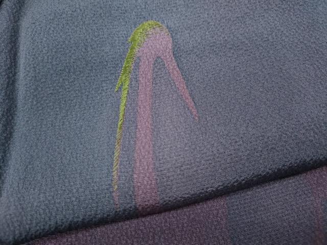 平和屋着物●世界的人形師　辻村寿三郎　ジュサブロー　訪問着　刺繍　鷺　正絹　逸品　CABC2008ut