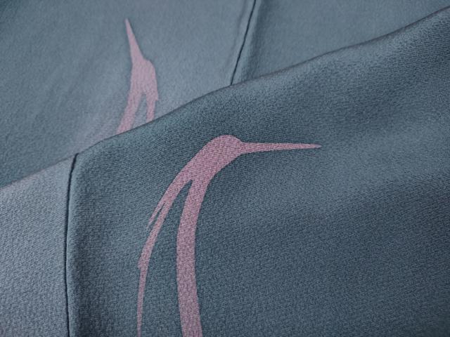 平和屋着物●世界的人形師　辻村寿三郎　ジュサブロー　訪問着　刺繍　鷺　正絹　逸品　CABC2008ut