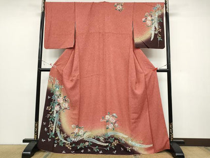 平和屋着物●訪問着　辻が花　ふくれ織　暈し染め　金彩　正絹　逸品　CABC2011ut