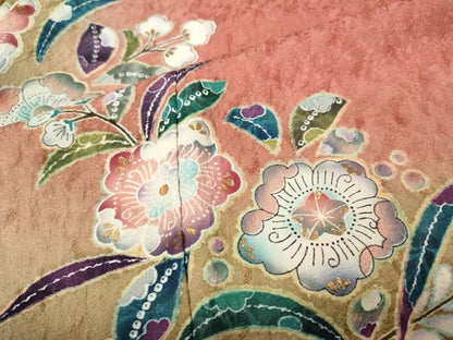 平和屋着物●訪問着　辻が花　ふくれ織　暈し染め　金彩　正絹　逸品　CABC2011ut