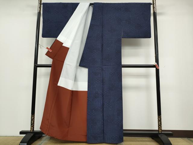 平和屋着物●結城紬　切嵌吉祥文　正絹　逸品　CABC2018ut 平和屋着物○結城紬 切嵌吉祥文 正絹 逸品 CABC2018ut