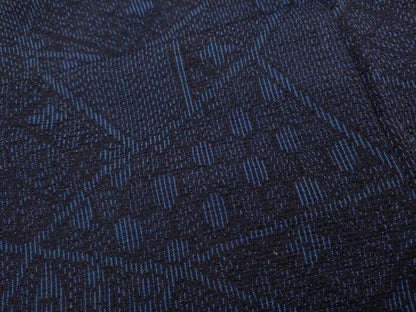 平和屋着物●結城紬　切嵌吉祥文　正絹　逸品　CABC2018ut
