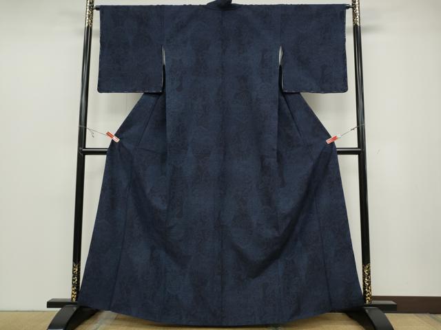 平和屋着物●結城紬　舞花尽くし　正絹　逸品　CABC2019ut