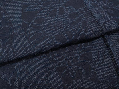 平和屋着物●結城紬　舞花尽くし　正絹　逸品　CABC2019ut