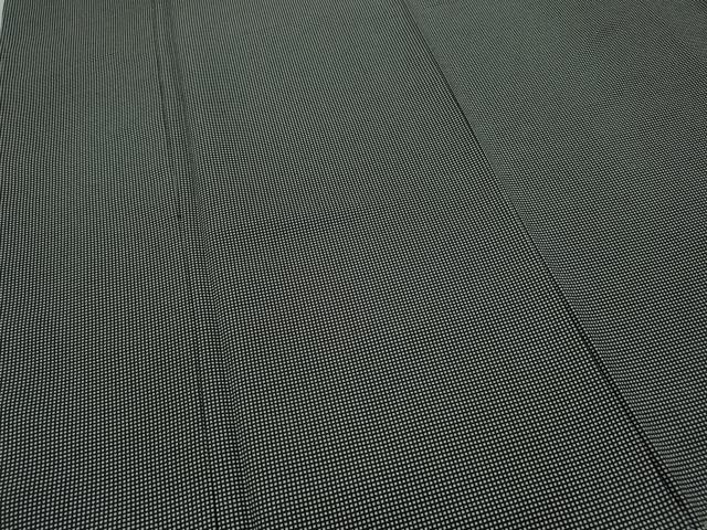 平和屋着物●江戸小紋　角通し　黒地　洗える着物　未使用　CABC2020ut