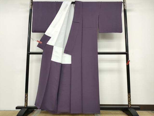 平和屋着物●上質な色無地 二藍色 健勝苑扱い 正絹 逸品 CABC2026ut