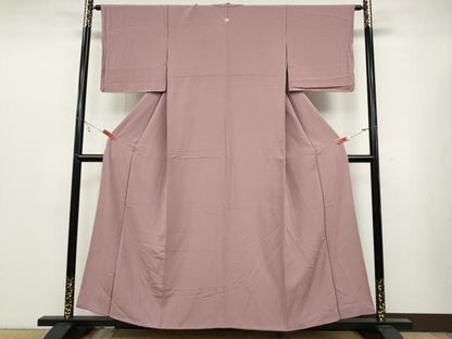 平和屋着物●上質な色無地　石竹色　正絹　逸品　CABC2029ut