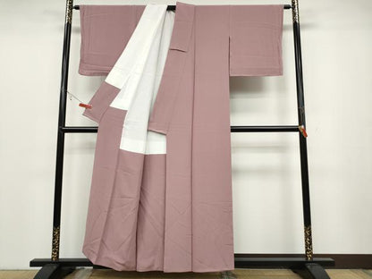 平和屋着物●上質な色無地　石竹色　正絹　逸品　CABC2029ut