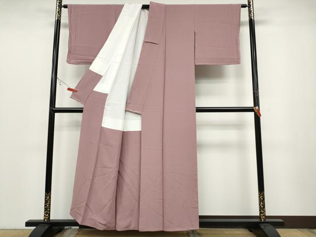 平和屋着物●上質な色無地　石竹色　正絹　逸品　CABC2029ut