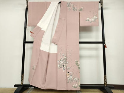 平和屋着物●訪問着 友禅 作家物 童子遊び 草花文 正絹 逸品 CABC2031ut