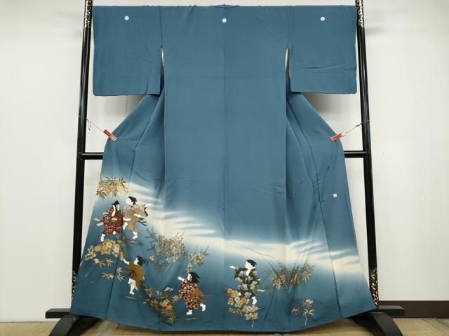 平和屋着物●豪華色留袖 作家物 手描き 童子遊び 暈し染め 金彩 正絹 逸品 CABC2034ut