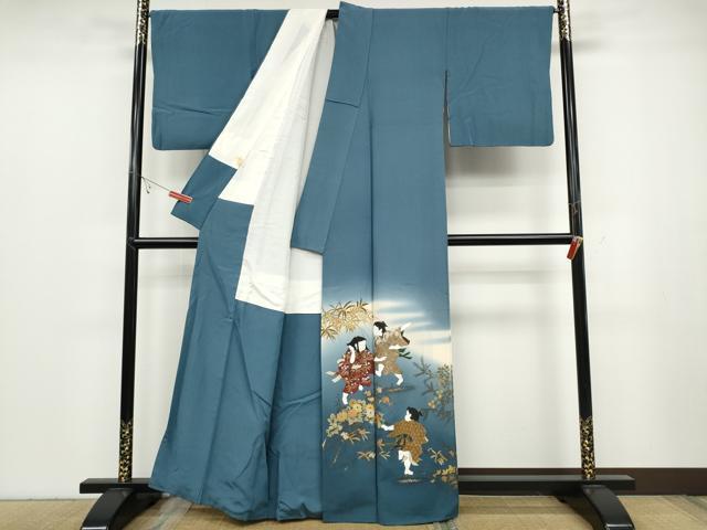 平和屋着物●豪華色留袖 作家物 手描き 童子遊び 暈し染め 金彩 正絹 逸品 CABC2034ut