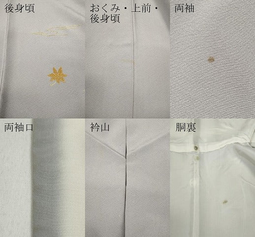 平和屋着物●訪問着 総刺繍 流水草花文 金糸 正絹 逸品 CABC2035ut