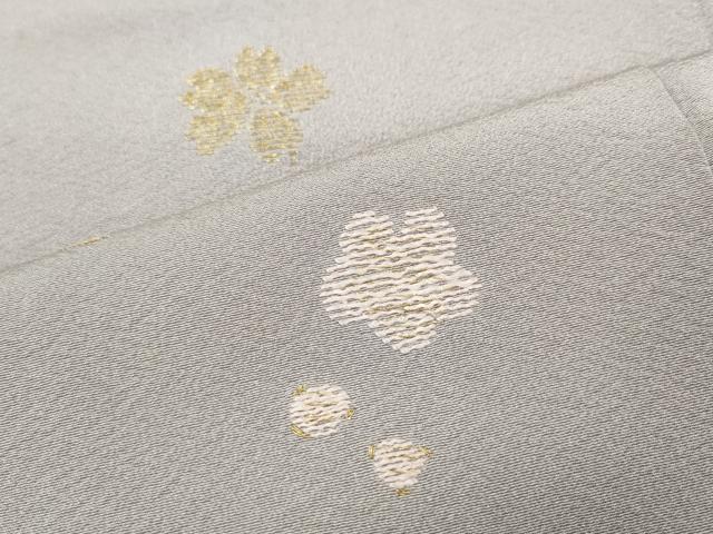 平和屋着物●訪問着 総刺繍 流水草花文 金糸 正絹 逸品 CABC2035ut