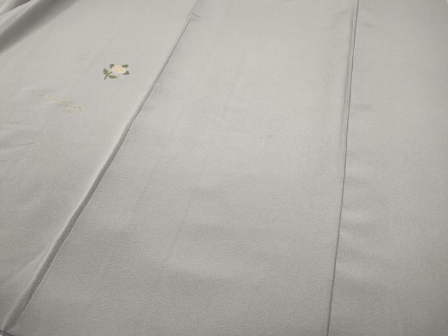 平和屋着物●訪問着 総刺繍 流水草花文 金糸 正絹 逸品 CABC2035ut