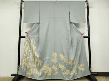 平和屋着物●訪問着 刺繍 草木文 金彩 小田急百貨店扱い 正絹 逸品 CABC2036ut