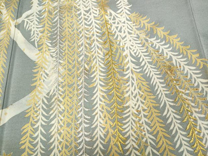 平和屋着物●訪問着 刺繍 草木文 金彩 小田急百貨店扱い 正絹 逸品 CABC2036ut